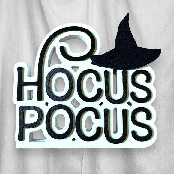 Target Hocus Pocus Witch Hat Table Top Sign Halloween Decor NWOT - Picture 1 of 16